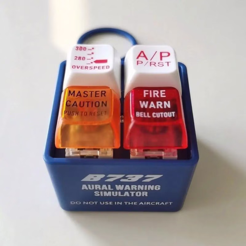 Pilot and Crew Alert Keychain Boeing 737 Aural Warning Sound Simulator