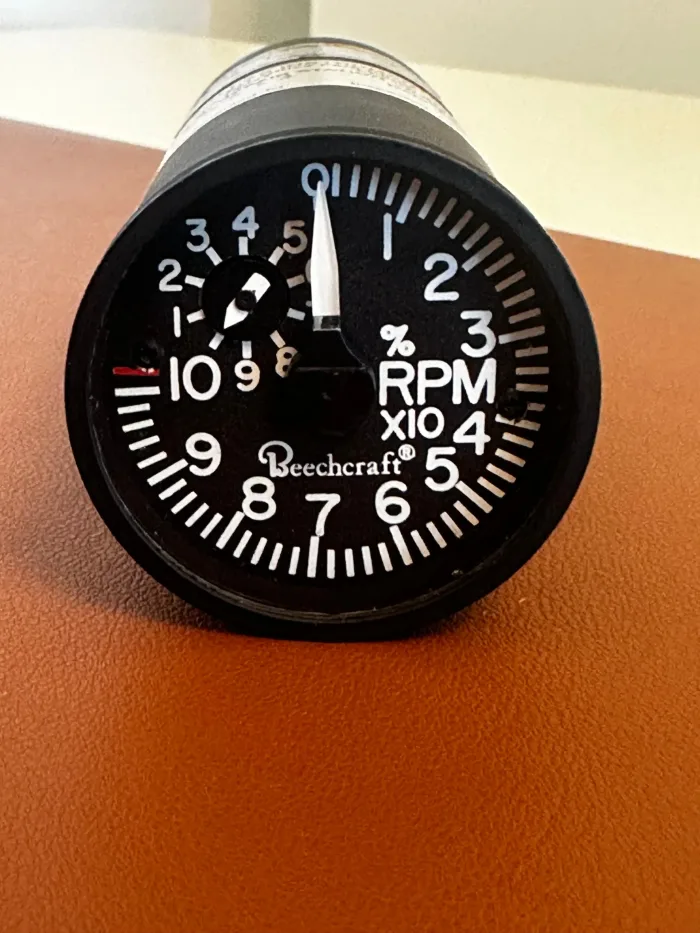 KING AIR TACHOMETER 100-384080-3 ALT# 30B367-3 (OLD OVERHAUL)