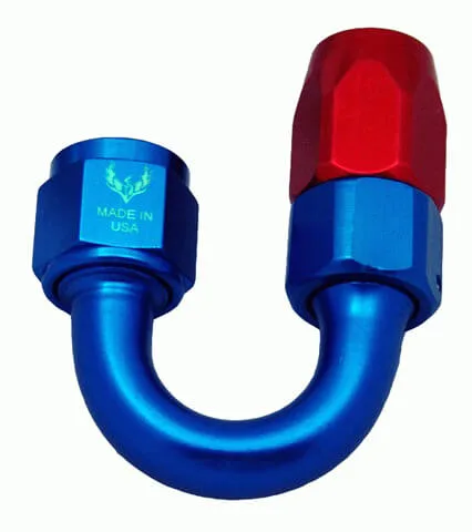 AN -12 Swivel Hose End 180 Degree – Black J12180-3