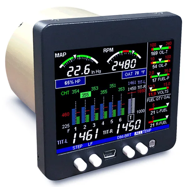JPI 3.25 EDM 350 6 Cylinder Engine Monitor System Full Package Non-TSO EDM-350-6C