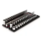 TEKTON – 3/8 Inch Drive 12-Point Socket Set With Rails And Tray 30-Piece (1/4-1 In.) SHD91210