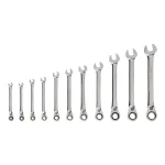 TEKTON – Reversible 12-Point Ratcheting Combination Wrench Set With Pouch 19-Piece (6-24 Mm) WRC94403