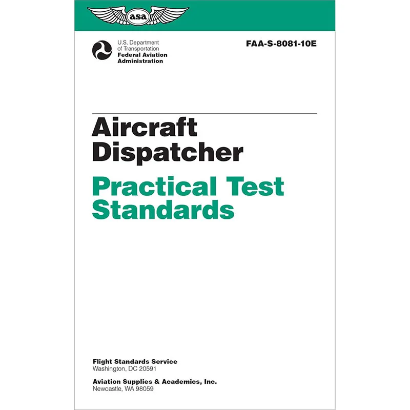 ASA Practical Test Standards (PTS): Airline Dispatcher Pilot And Type Rating For Airplane