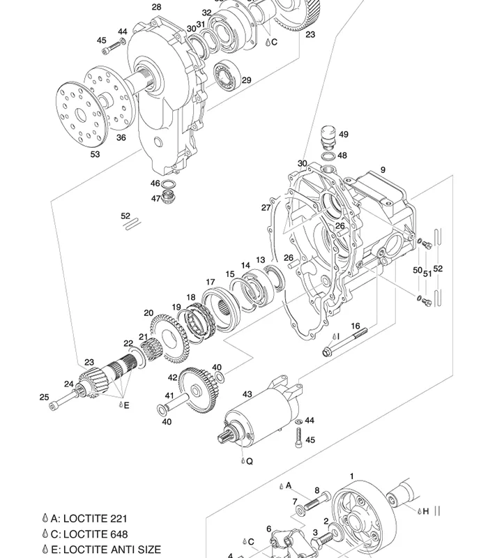 ROTAX 886-751 GEAR SET E 262